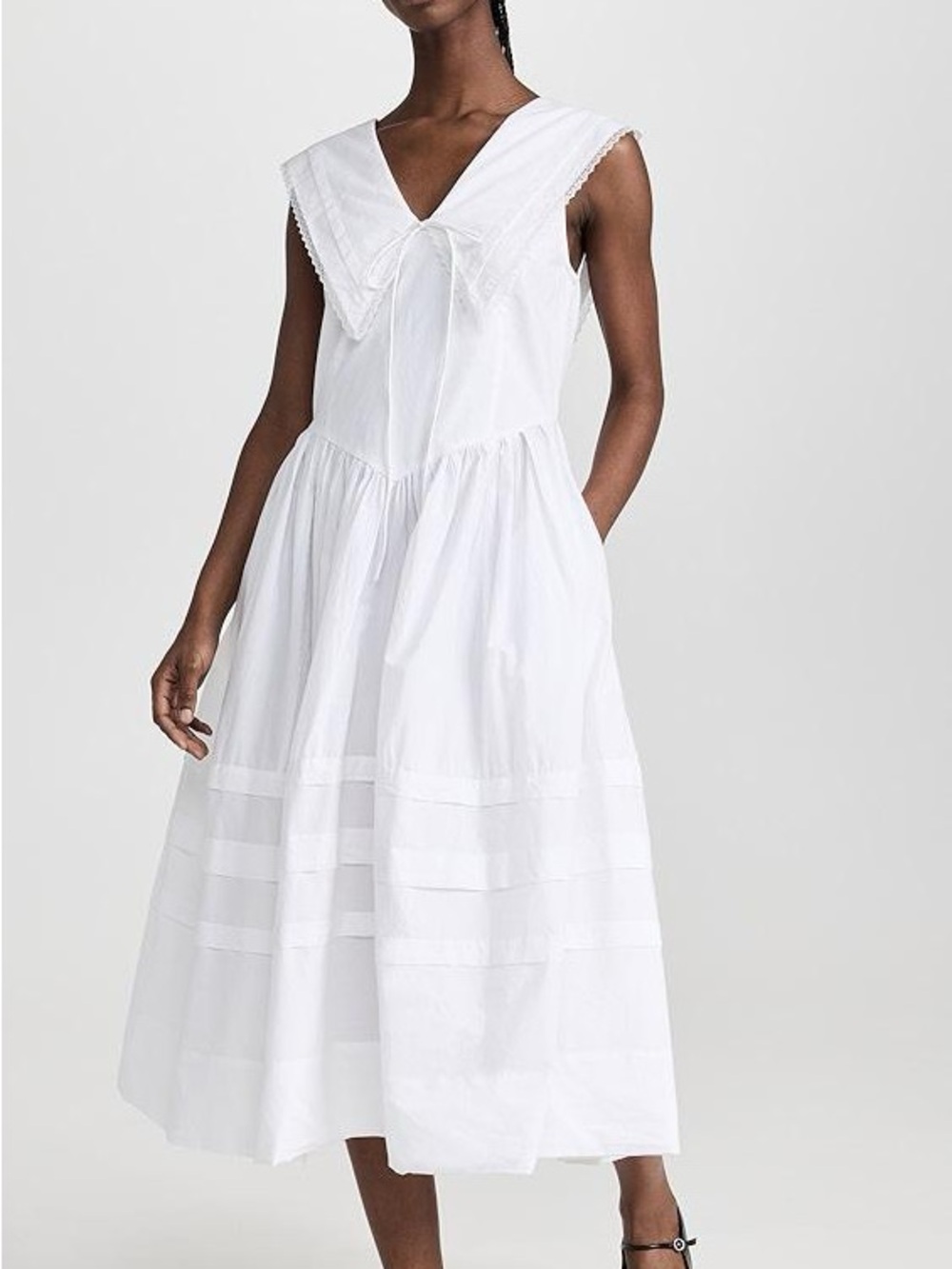Sandy Liang Opa Dress in White - Size 2